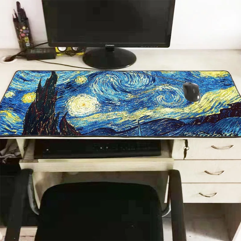 Mairuige, масляный рисунок с мышью, коврик 900X400 мм, резиновый игровой коврик с замком, коврик для мыши, клавиатура, компьютерная мышь, коврик для Cs Go Dota Gamers