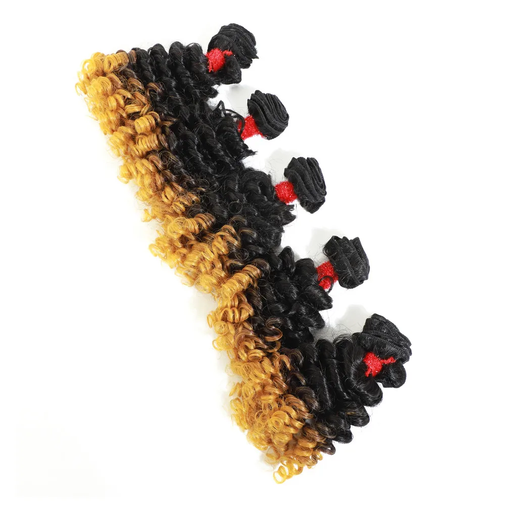 Надувные вьющиеся волосы пряди 14 Дюймов 5 все в одном 240 г термостойкие