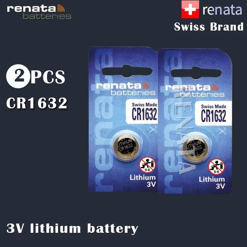 Литиевая батарея renata CR1632 1632 3 в 2 шт. для автомобильного ключа пульт