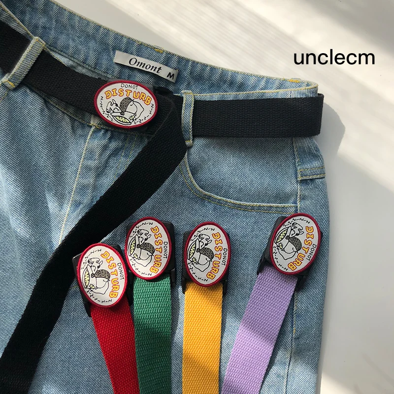 Ремень из плотной ткани для мужчин и женщин Простые универсальные корейский