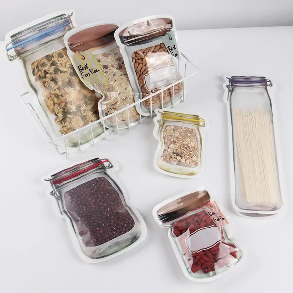 Стеклянная банка с завинчивающейся крышкой бутылок сумки мешки замка застежки