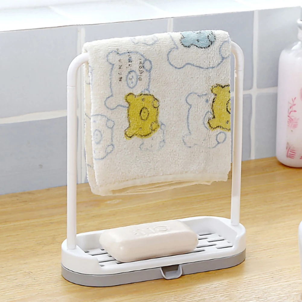 

Kitchen Table Rag Rack Dishwashing Water Drain-free Punch Sponge Soap Shelf Multi-function Storage Holders Shelves