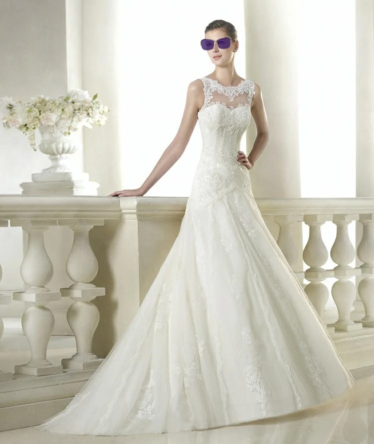 

Иллюзия Свадебное платье Русалка из прозрачной ткани 2021 платье для принцессы, свадебное платье es элегантное кружевное платье для свадьбы; В...