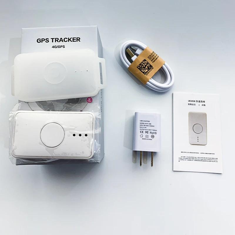 

4G Mini Pet GPS Tracker Elders Builtin Battery Kids Personal Locator IPX5 Anti-Lost Tracking Device Voice Monitor 900mAh LK105