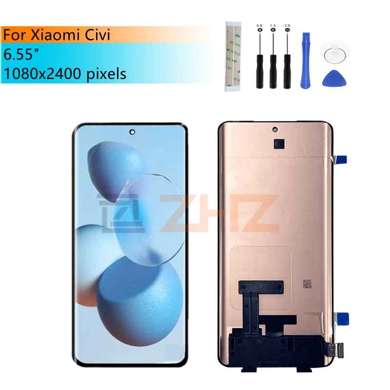 

Original Oled LCD For Xiaomi Civi Display Touch Screen Digitizer Assembly With Frame Replacement Repair 6.55"