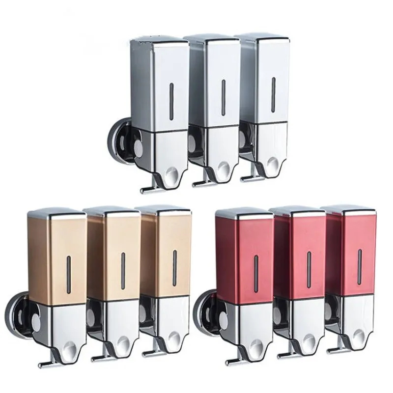 

Triple 500ML Liquid Soap Dispenser Square Soap Container Wall Mounted Hand Shampoo Shower Gel Soap Pump Bathroom Accessories