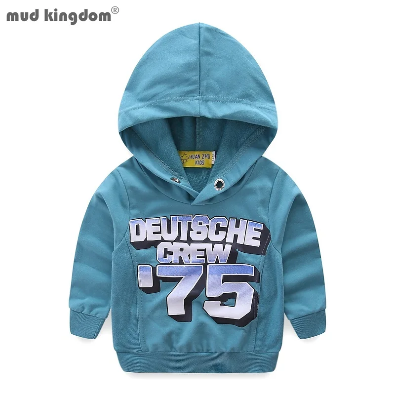 

Mudkingdom Boys Hoodies Ribbed Jersey Letter Printing Sweatshirt for Little Boy Clothes Long Sleeve Kids O-Neck Pullover Sale