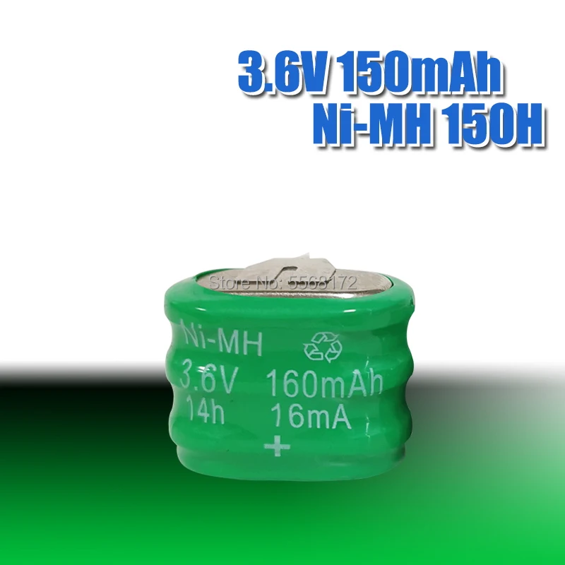 3 6 V 150MAH Ni-MH Кнопка перезаряжаемая батарея для PLC резервного питания данных 2P |
