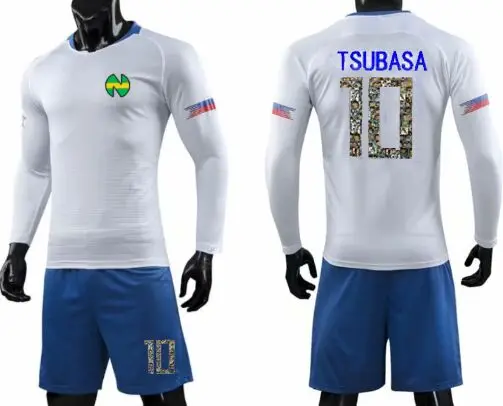 Adults men sizes Captain Tsubasa Long Sleeve Aton Japan Football Jerseys Oliver Atom Maillots Soccer Japanese shirts | Мужская одежда