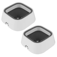 2x dog water bowl vehicle carried floating bowl cat water bowl slow water feeder dispenser anti overflow pet fountain