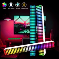 rgb music rhythm lamp phone app control voice activated pickup rhythm lights 32leds ambient light bar for car party home decor