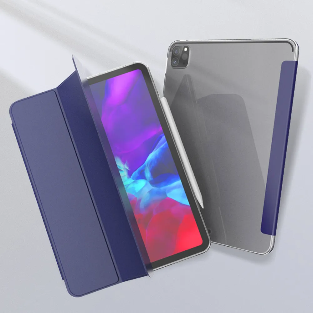 Чехол для ipad pro 11 2020 мягкий ультратонкий ТПУ тонкий тройной Стенд смарт-чехол с