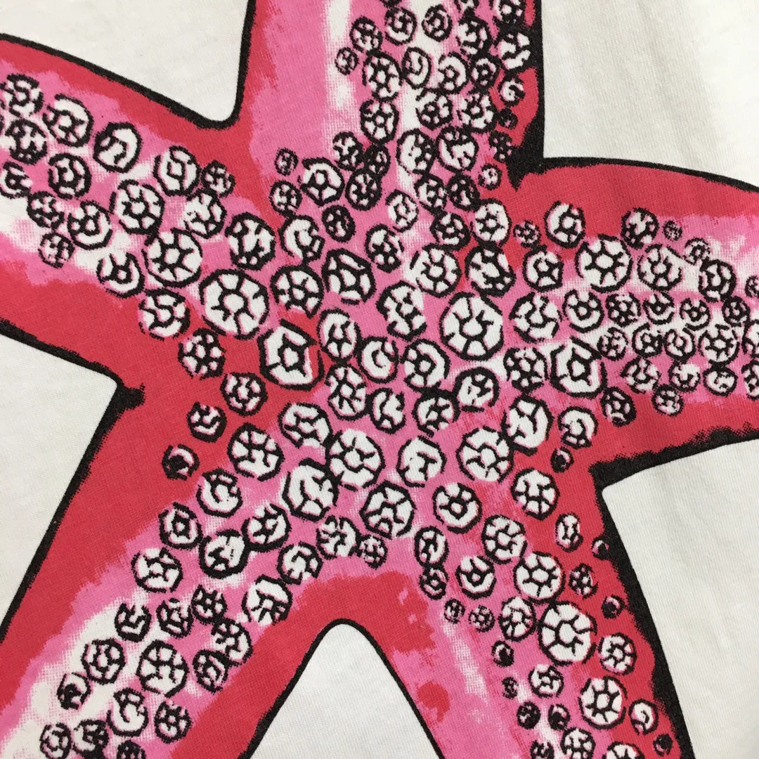 

High Quality Luxury Summer Women New Starfish Print Casual Short-sleeved T-shirt Tops