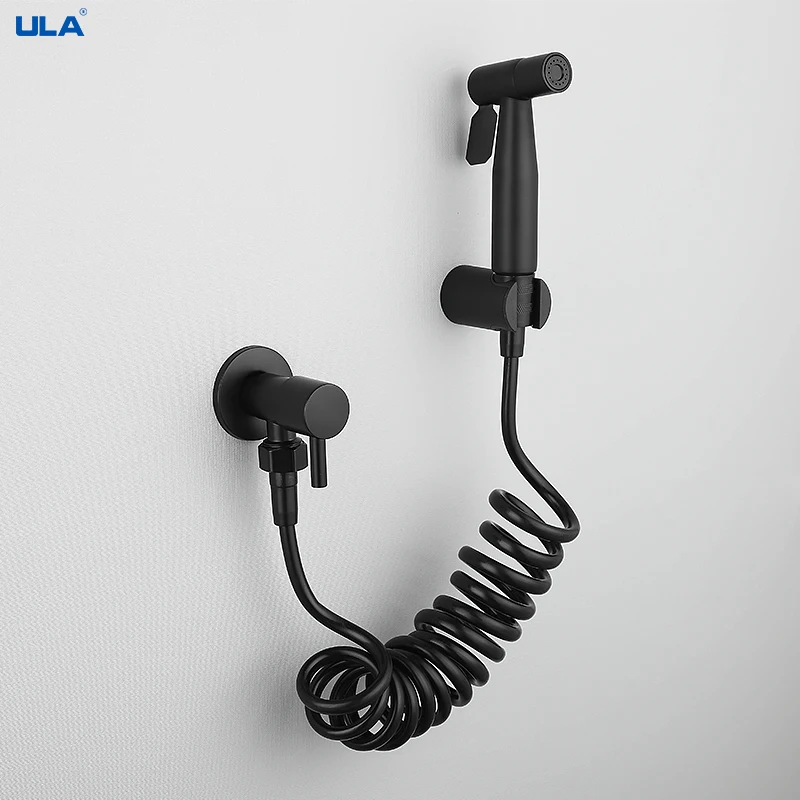 Портативный смеситель для биде из нержавеющей стали черный кран унитаза и ванной