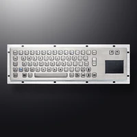 ip65 rugged kiosk metal industrial computer keyboard with 67 keys touchpad function keys