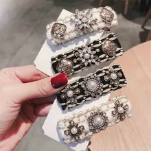 Horquilla personalizada hecha a mano, accesorios para el cabello, con diamantes de imitación geométricos, BB Clip, directo de fábrica (3)