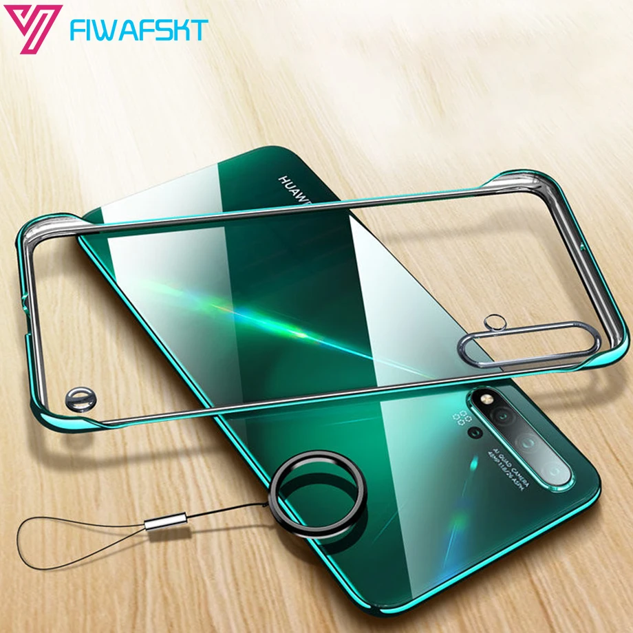 Чехол с краями и покрытием для Huawei P30 Pro P20 Mate 20 Honor Nova 5 5i прозрачный жесткий чехол