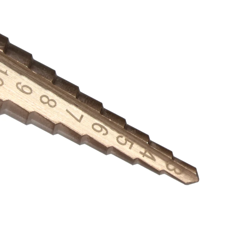 

3-13mm Hex Shank Step Drill Bit Straight Groove HSS Step Cone Drill Bit TiCN Coated Metal Core Drill Bit
