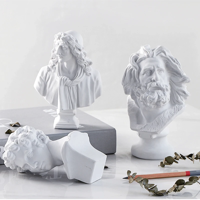 Миниатюрный литой бюст из смолы 1 шт. скульптура карандаш эскиз древнего мифа
