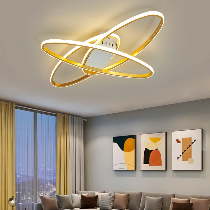 $60.00 Oval Modern Led Ceiling Lights Lamp For Living Room Bedroom 110V 220V Indoor Deco Dimmable Ceiling Lamp Free Shipping
