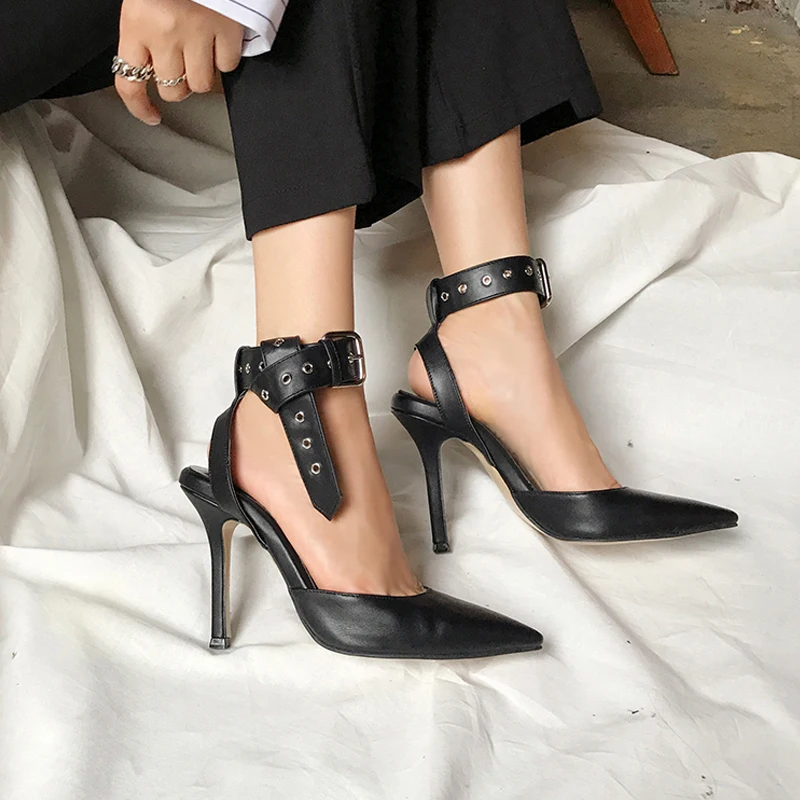 Женские босоножки на высоком каблуке 6 8 см с острым носком|Боссоножки и сандалии|