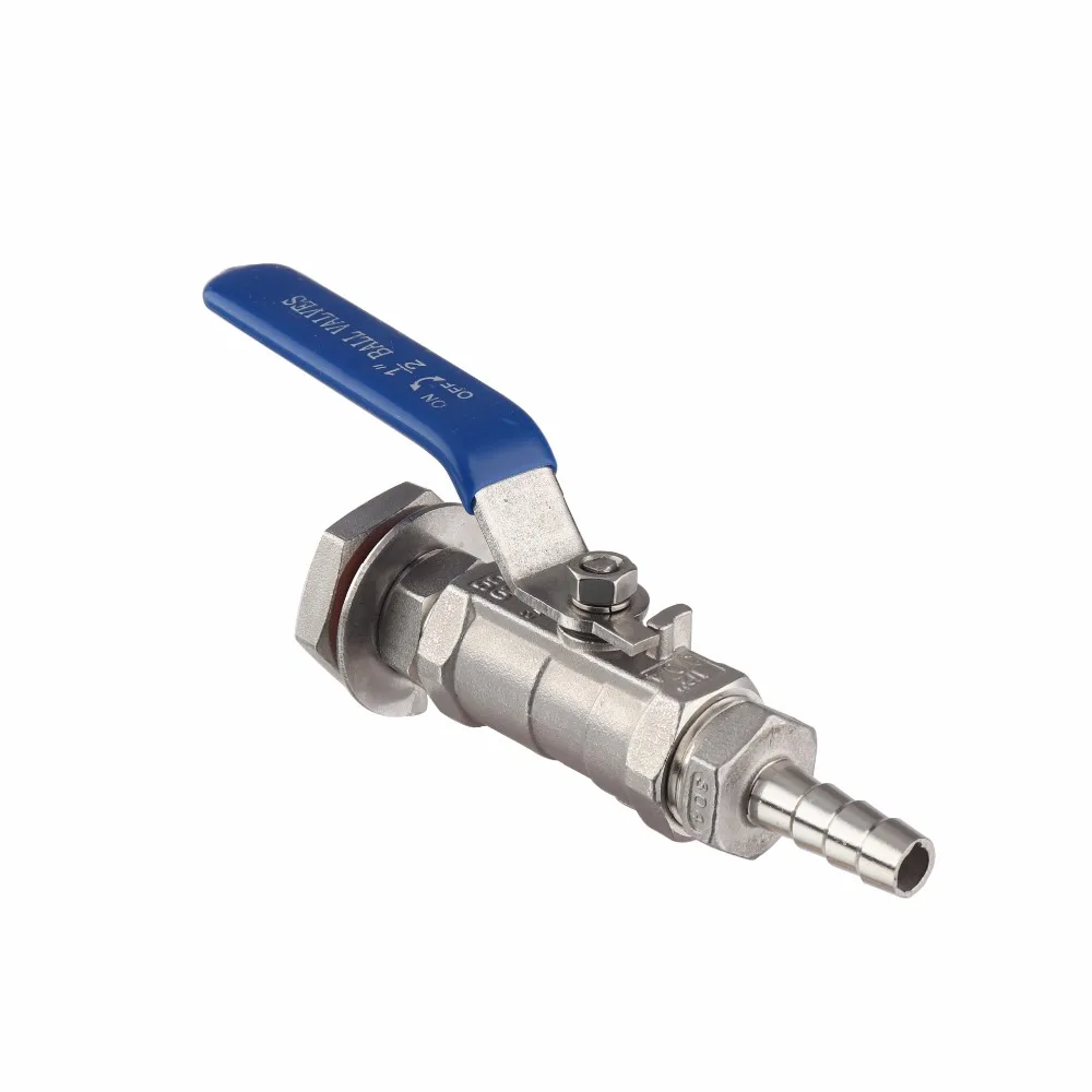 

1/2" Stainless Steel Weldless Compact Ball Valve & Hose Barb-Homebrew Beer Kettle Pot