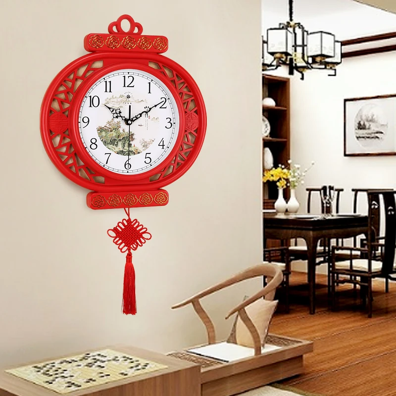 

Hollow Large Quartz Wall Clock Art Vintage Living Room Chinese Wall Clock Silent Personality Orologio Da Parete Home Decor 60wc