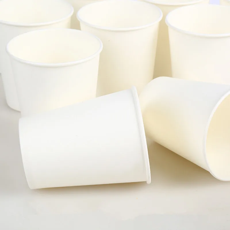 50/100pcs/Pack 250ml Pure White Paper Cups Disposable Coffee Tea Milk Cup Drinking Accessories Party Supplies | Дом и сад