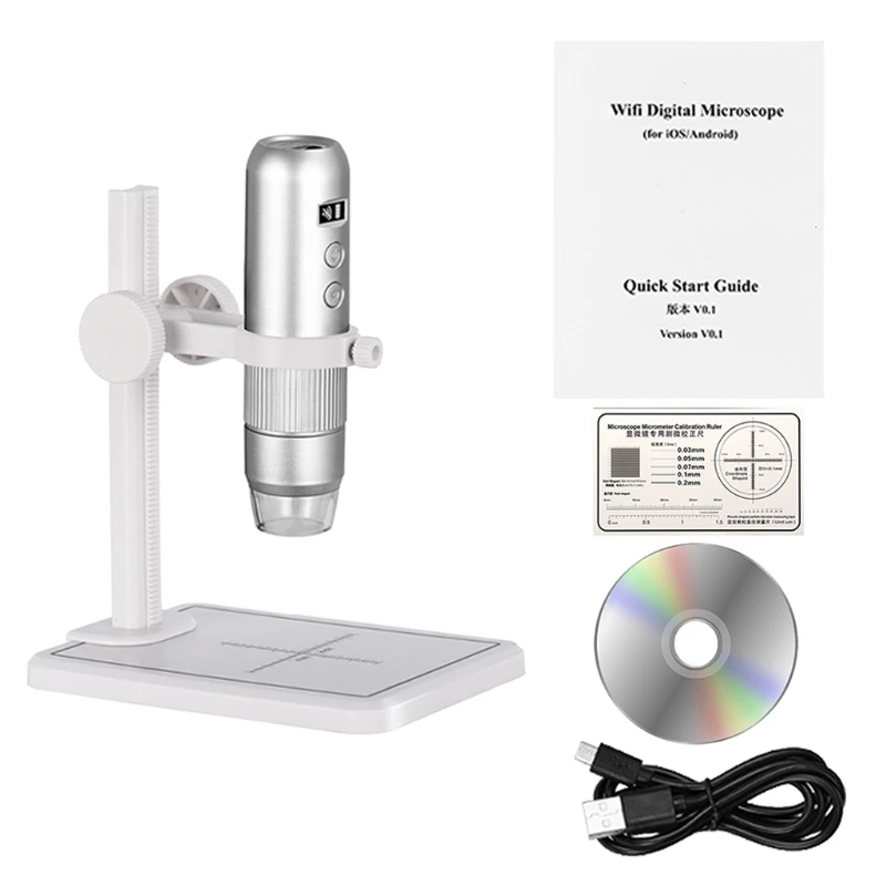 

Digital Microscope, Mini Pocket Handheld 2MP 1000x Magnification Compatible w/ An-droid Smartphone, Tablet, Windows X37E