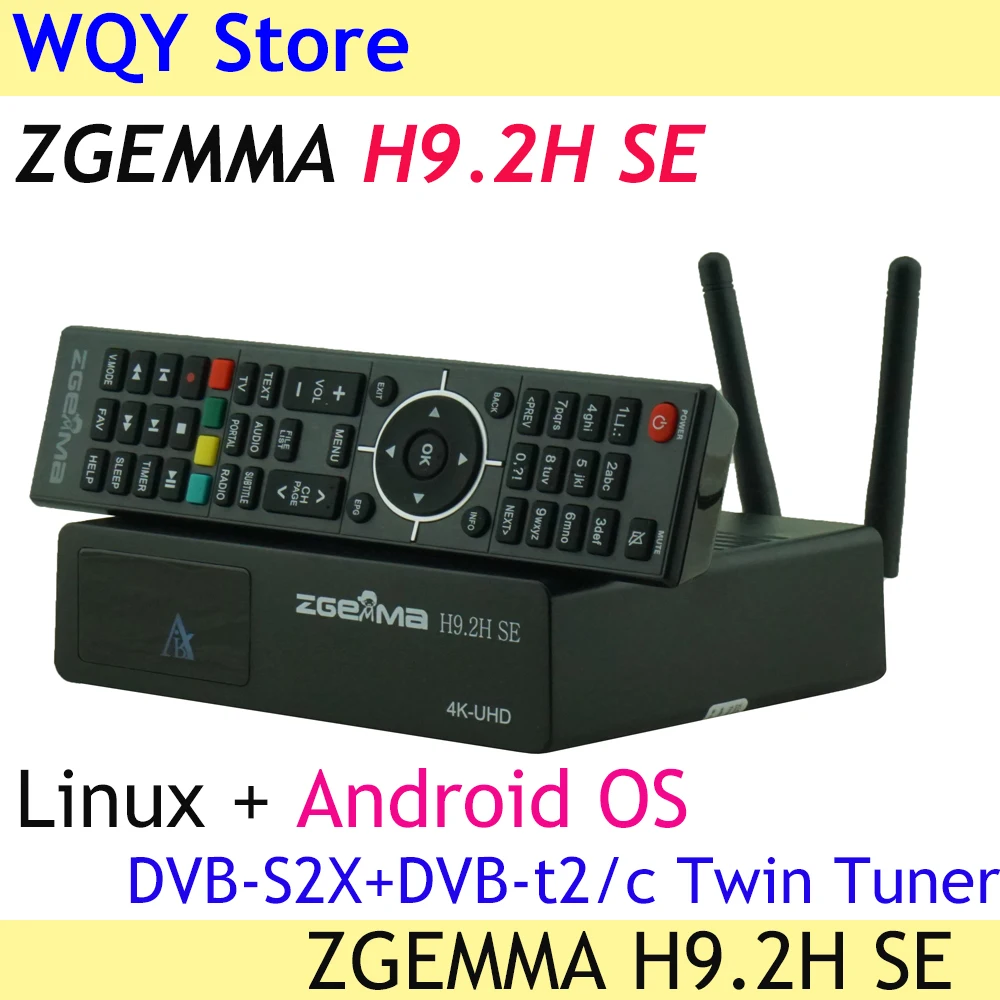 Новое поступление UHD 4K ZGEMMA H9.2H SE DVB-S2/T2 Enigma2 Linux Android система DVB Декодер приемник с
