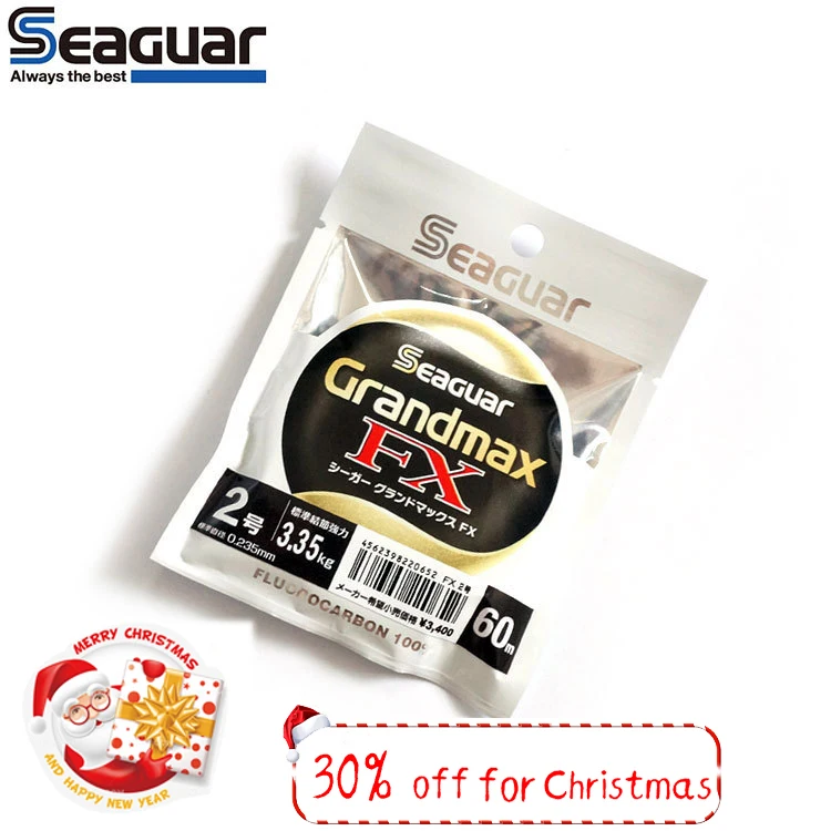 Seaguar карбоновая рыболовная леска Grandmax FX 60 м океанская лодка для ловли окуня 0 4 10