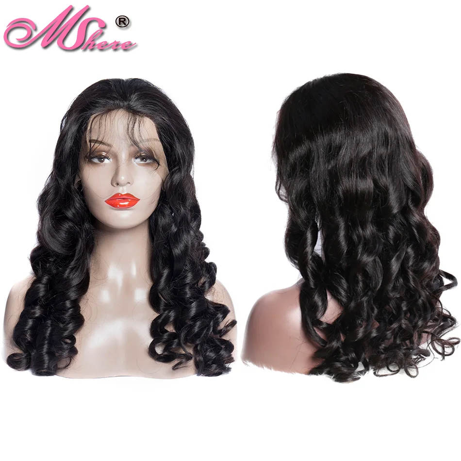 Парики из натуральных волос на кружеве для женщин черный парик волнистых