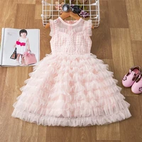 2021 brand summer kids princess dress for girls dress sleeveless sequines girl evening party dress toddler baby clothes 3y 8y