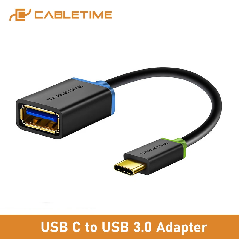 Кабель преобразователь Cabletime USB C OTG с 3 1 на 0 адаптер для быстрой зарядки/передачи