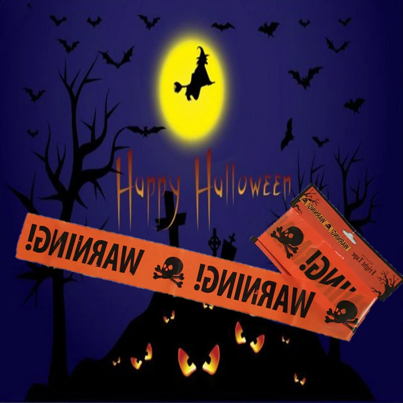 1 шт. предупреждающая лента для Хэллоуина X см | Дом и сад
