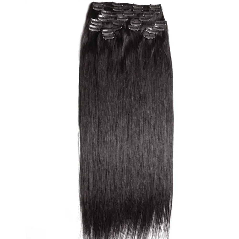 ZZHAIR 220g 400g 16 &quot 28&quot фабричного производства Remy 12 шт. в комплекте на клипсах Пряди