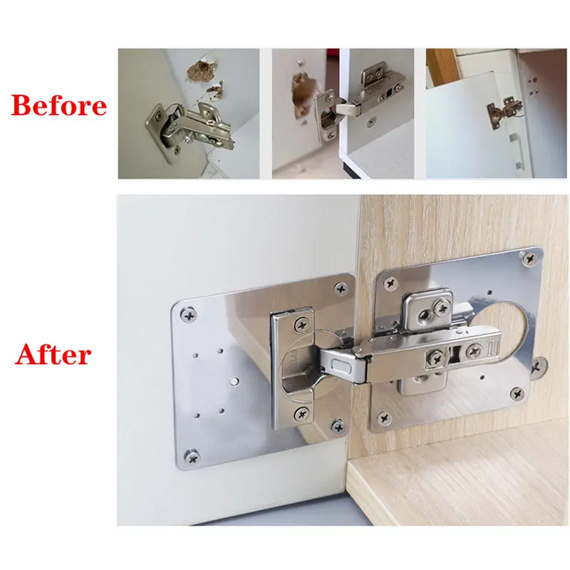 Шарнирная ремонтная пластина для мебели шкафа окно ящика из нержавеющей стали