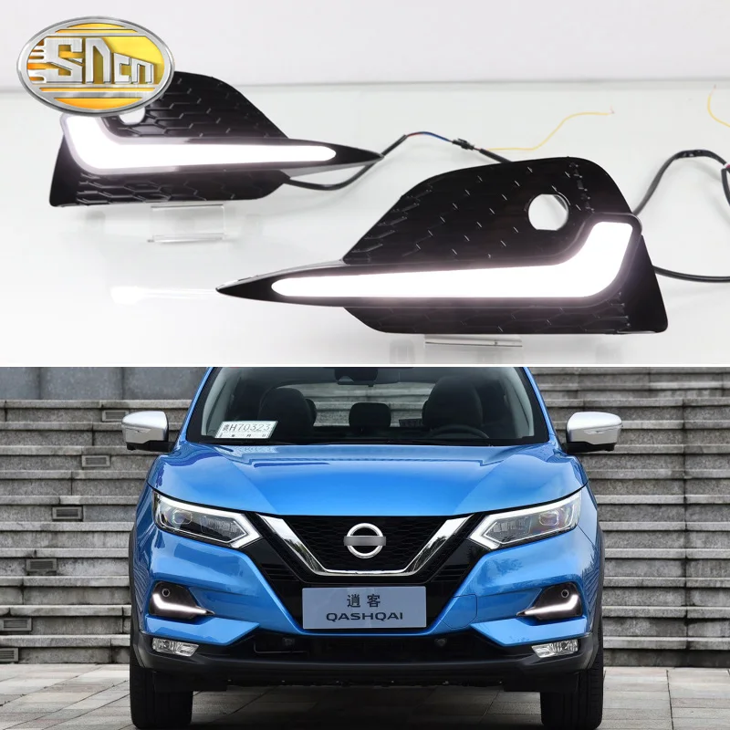 Светодиодный дневный ходовой светильник 2 шт. для Nissan Qashqai 2019 2020 динамический