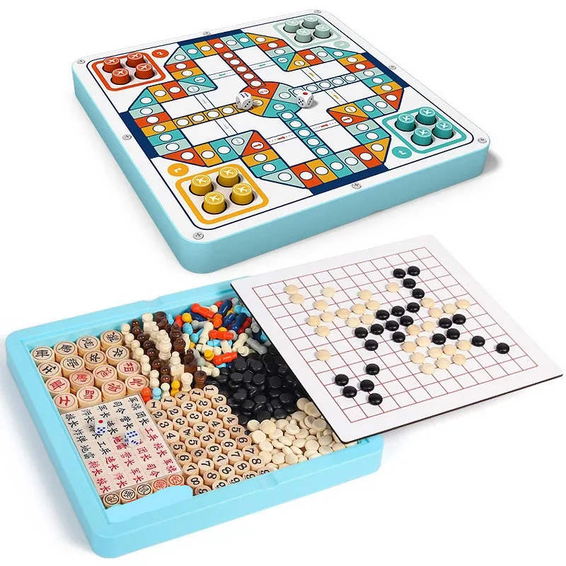 

Шахматы летающие пятив-1 с животными, детские игрушки, развивающие ученики, многофункциональная настольная игра для взрослых, родителей и д...