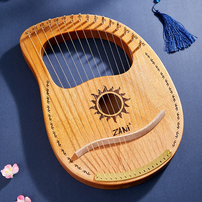 Lyre Harp Lira Classic 19 String Music Instrument Veneer Wood Mahogany Lyre Harp 16 String Blue Muzik Aletleri Home Decor AH50SQ enlarge