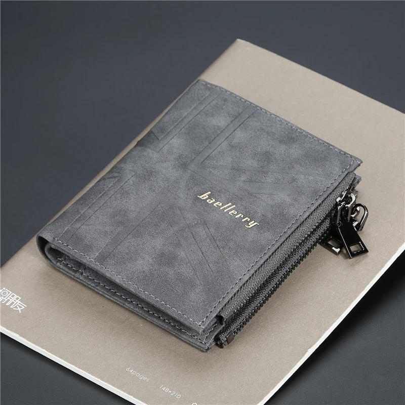 

Vintage Men Short Wallet PU Leather Credit ID Card Holder Business Wallet Male Billfold Purse Clutch Solid Hombre