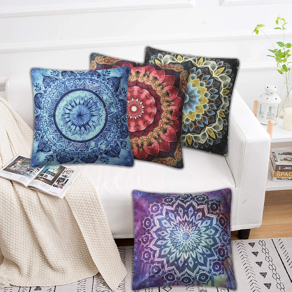 В богемном стиле с принтом Подушка Чехол белье площадь Автомобильная подушка для