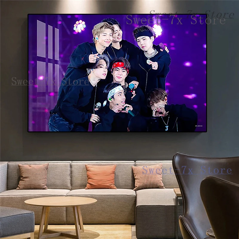 

South-Korean-Boy-Band Fashion Star Canvas Painting Art Nordic Posters and Prints Wall Pictures for Living Room Decor Frameless
