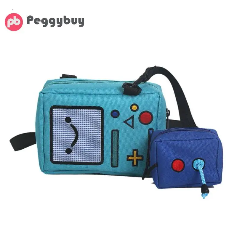 

Холщовый кошелек BMO для девушек, Повседневная модная сумочка для мелочи с мультипликационным аниме «Время приключений», игровой автомат, за...