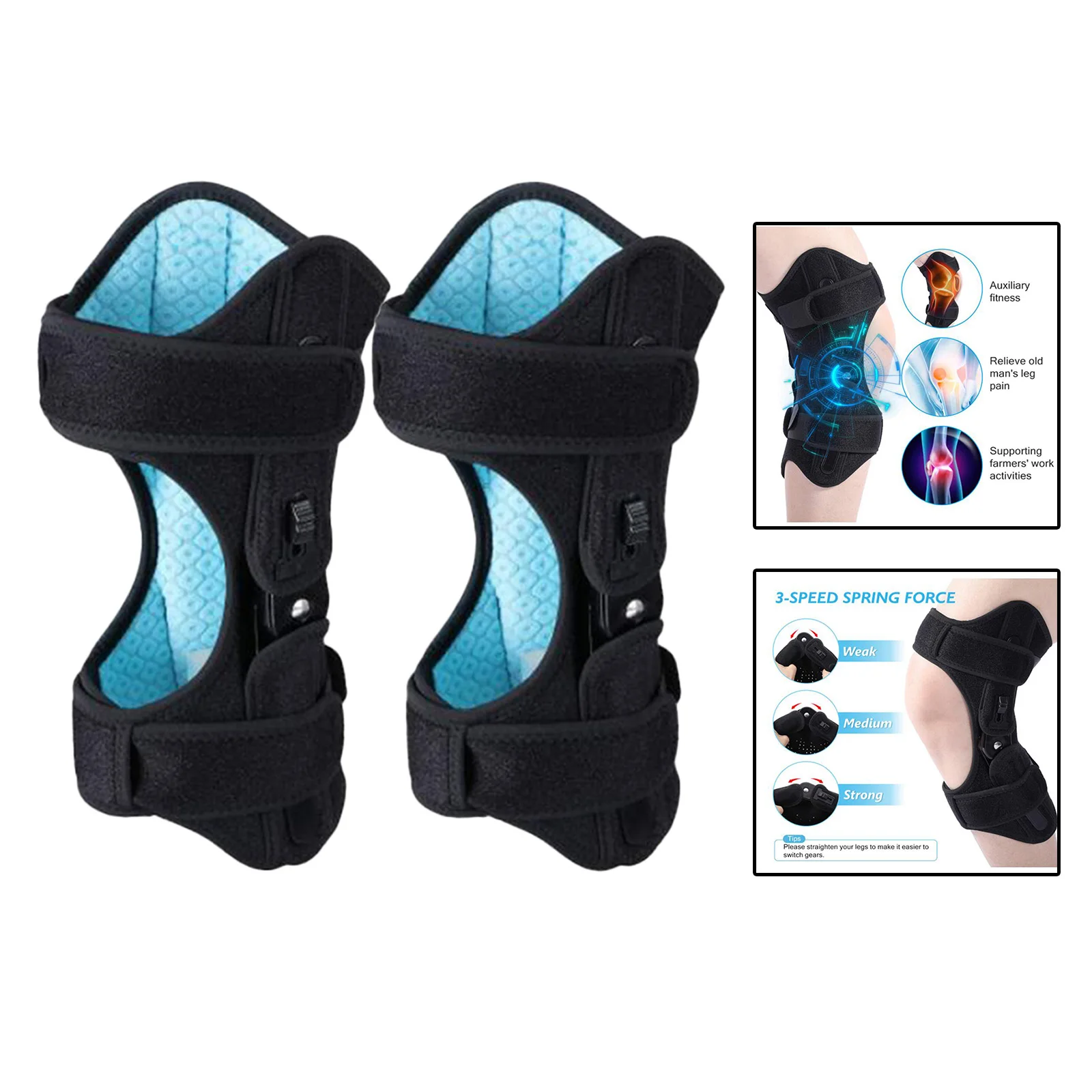 

Knee Protection Booster Joint Knee Pad Support for Climbing Hiking, Deep Care
