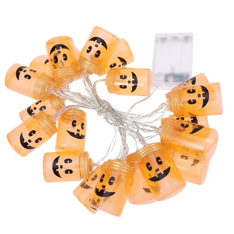 1 шт. гирлянда для Хэллоуина в форме тыквы 20 светодиодов оранжевые 3 м на