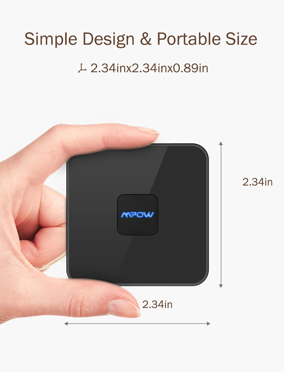 Mpow BH100 Bluetooth приемник беспроводной аудио адаптер со встроенным шумоизолятором 3,5 мм аудио разъем для ТВ домашняя автомобильная аудиосистема