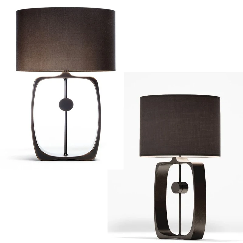 Современная черная настольная лампа E27 декоративная для чтения прикроватная