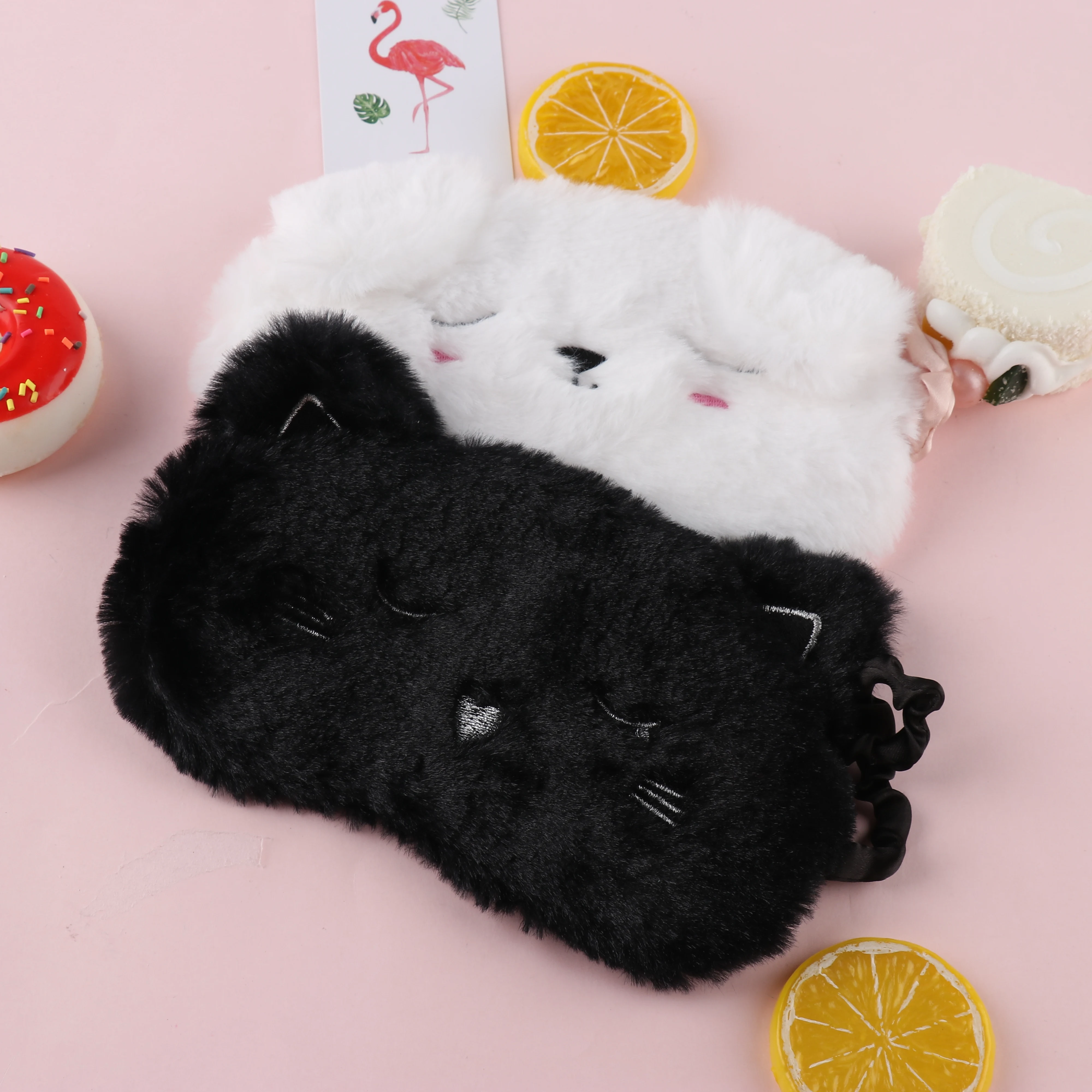 Маска для глаз маска для сна и храпа маска для сна с рисунком черно-белого котенка маска для глаз для дома очки для путешествия затеняющая маска для сна