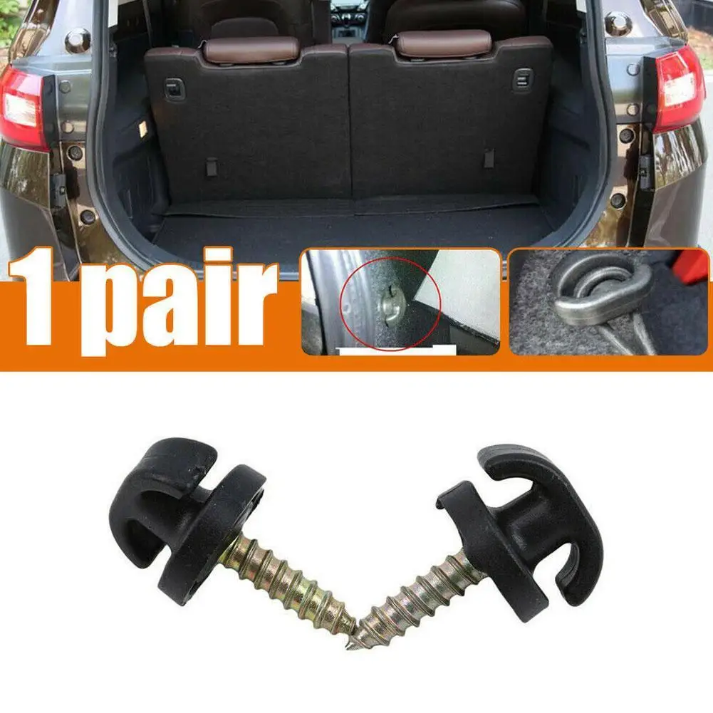

4pcs universal car rear trunk envelope load net tie down hook ring loop hanging hook up trunk hook screw